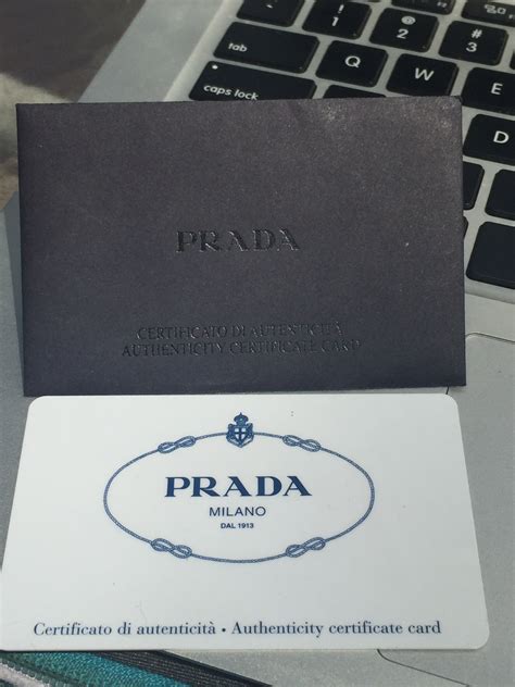 real and fake prada|authenticity card Prada.